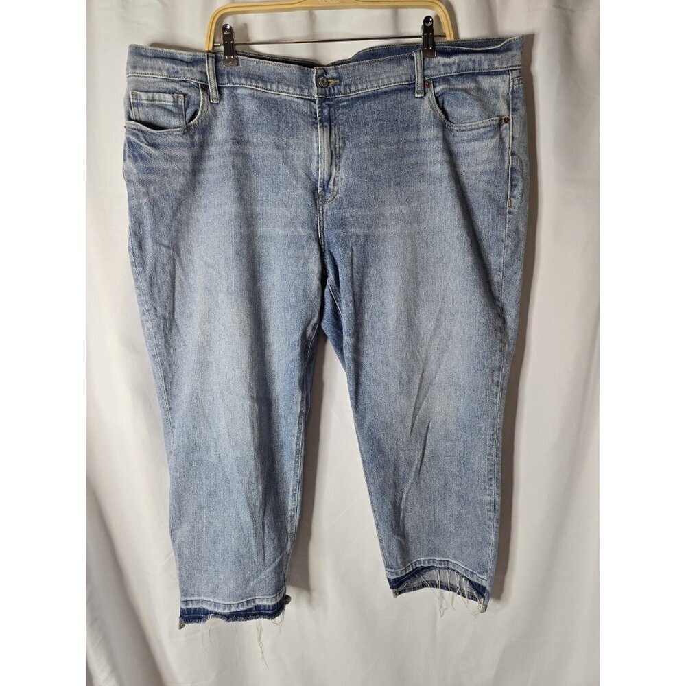 Old Navy Plus Size Mid Rise Boyfriend Jeans Size 22 Frayed Ankle
